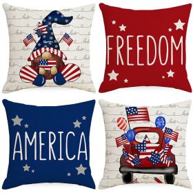 4th of July Decorations Pillow Covers Stripes Patriotic Throw Pillow Covers