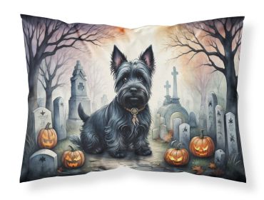 Scottish Terrier Spooky Halloween Standard Pillowcase Lightweight Super Soft Easy Care Decorative Artwork Pillowcase, Standard