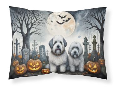 Old English Sheepdog Spooky Halloween Standard Pillowcase Lightweight Super Soft Easy Care Decorative Artwork Pillowcase, Standard