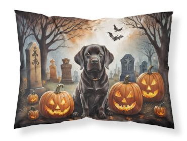 Chocolate Labrador Retriever Spooky Halloween Standard Pillowcase Lightweight Super Soft Easy Care Decorative Artwork Pillowcase, Standard