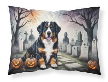 Bernese Mountain Dog Spooky Halloween Standard Pillowcase Lightweight Super Soft Easy Care Decorative Artwork Pillowcase, Standard