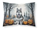 Alaskan Malamute Spooky Halloween Standard Pillowcase Lightweight Super Soft Easy Care Decorative Artwork Pillowcase, Standard