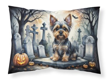 Yorkshire Terrier Spooky Halloween Standard Pillowcase Lightweight Super Soft Easy Care Decorative Artwork Pillowcase, Standard