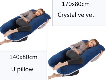 U-shape pillow (Option: Combination-Combination-Navy Blue)