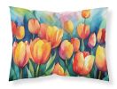 Tulips in Watercolor Standard Pillowcase Lightweight Super Soft Easy Care Decorative Artwork Pillowcase, Standard