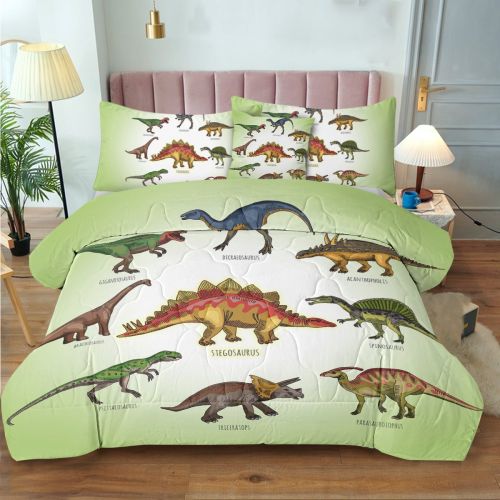 Self-produced Digital Blanket Three Piece Set ,with Cushion Cover,dinosaur Family American Small Size Self-produced Digital Blanket Three Piece Set ,with Cushion Cover,dinosaur Family American Small Size