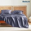 Bedsure cooling sheet set, Rayon Derived from Bamboo, Deep Pocket Up to 16", Breathable & Soft, Hotel Luxury Silky Bedding Sheet